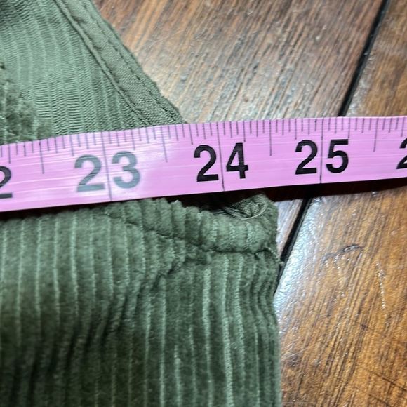 Zara Olive Green Corduroy Oversize Button Up Vest Jacket Unisex Sz M NWT - Picture 9 of 11